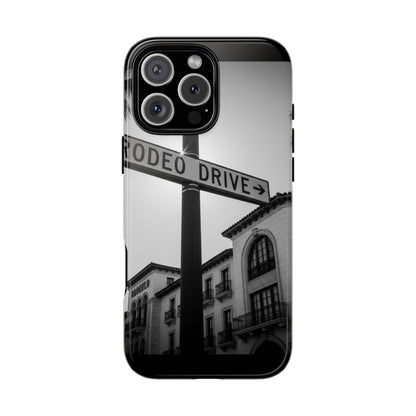 Rodeo Drive Phone Case | Los Angeles Aesthetic Black & White Photography | Luxury LA Street Tough Case for iPhone & Samsung