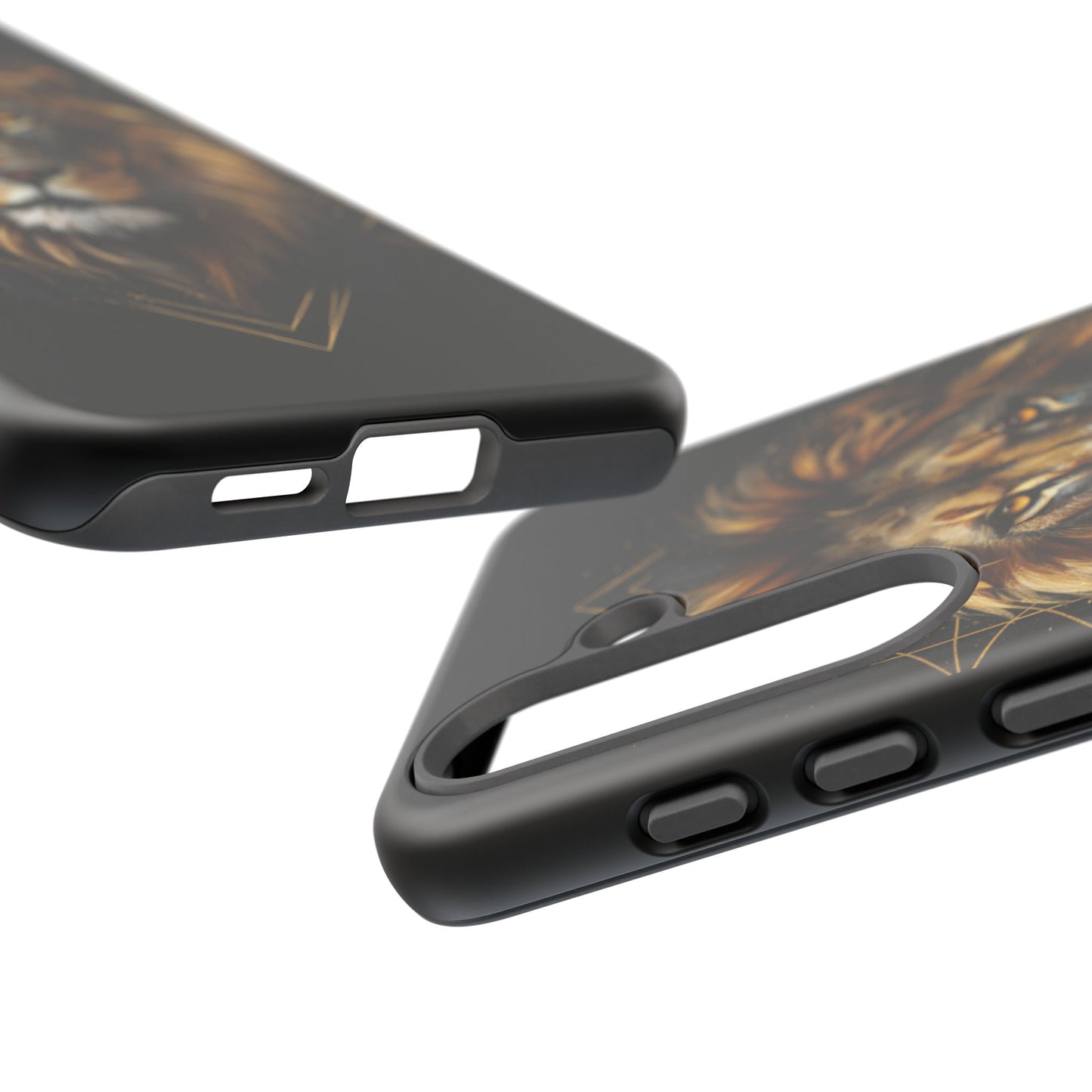 Majestic Lion Phone Case – Black Gold Luxury Lion Art Tough Protective Case