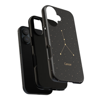 Cancer Zodiac Constellation Phone Case – Luxe Gold Celestial Cover
