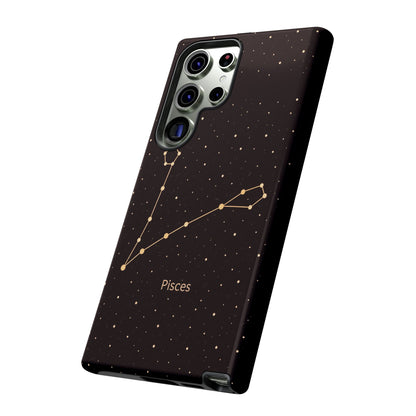 Pisces Zodiac Constellation Phone Case – Luxe Gold Celestial Cover