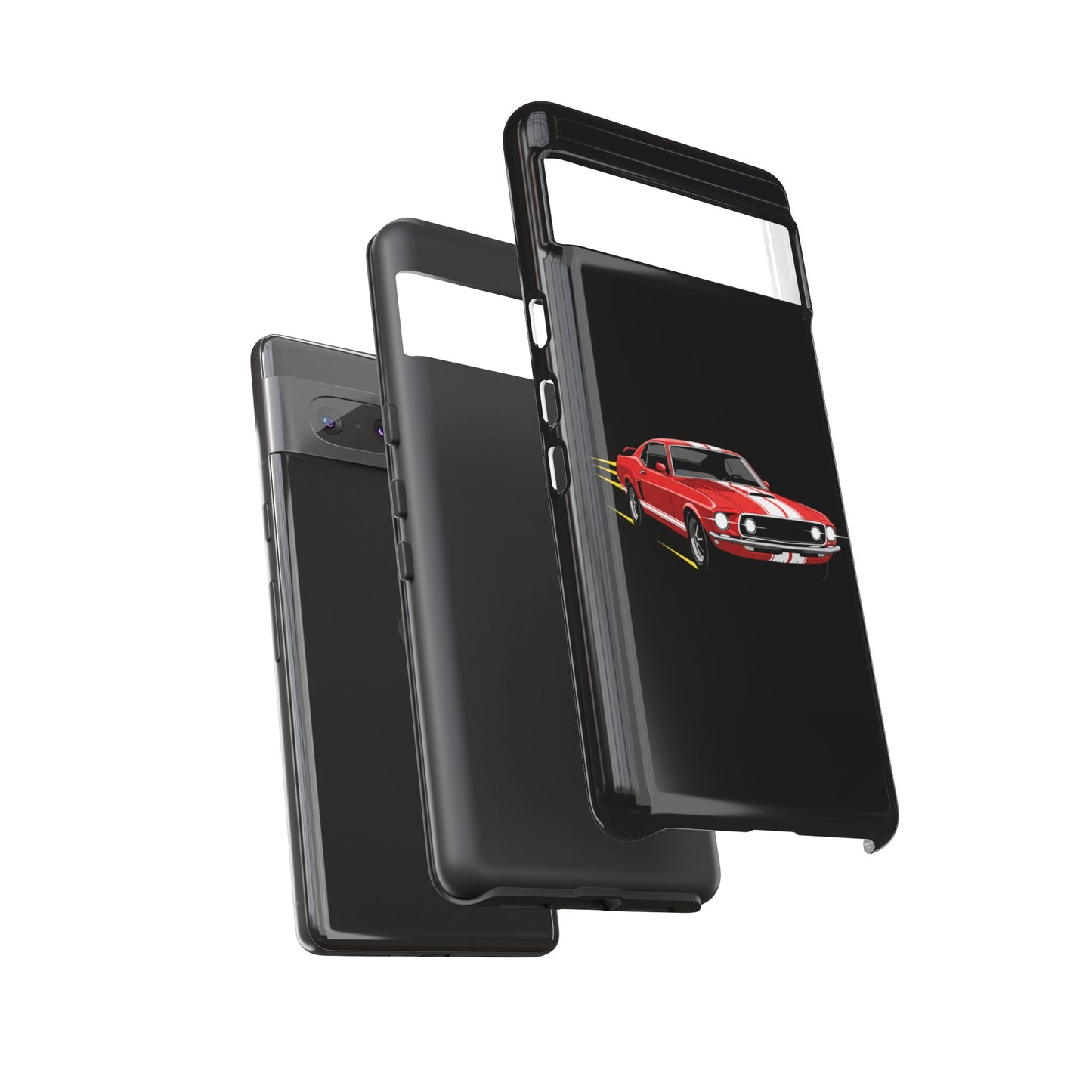 Red Muscle Car Phone Case – Classic Car Racing Tough Protective Case