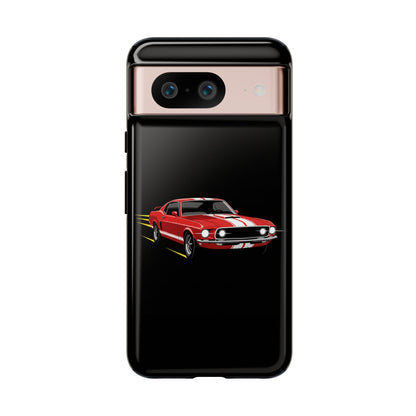 Red Muscle Car Phone Case – Classic Car Racing Tough Protective Case