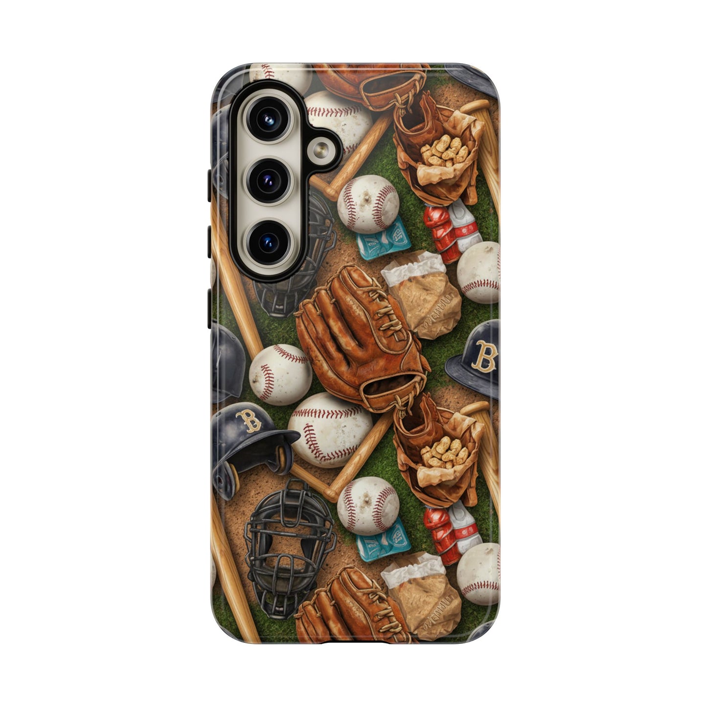 Baseball Gear Collage Phone Case – Vintage Baseball Equipment Sports Tough Case