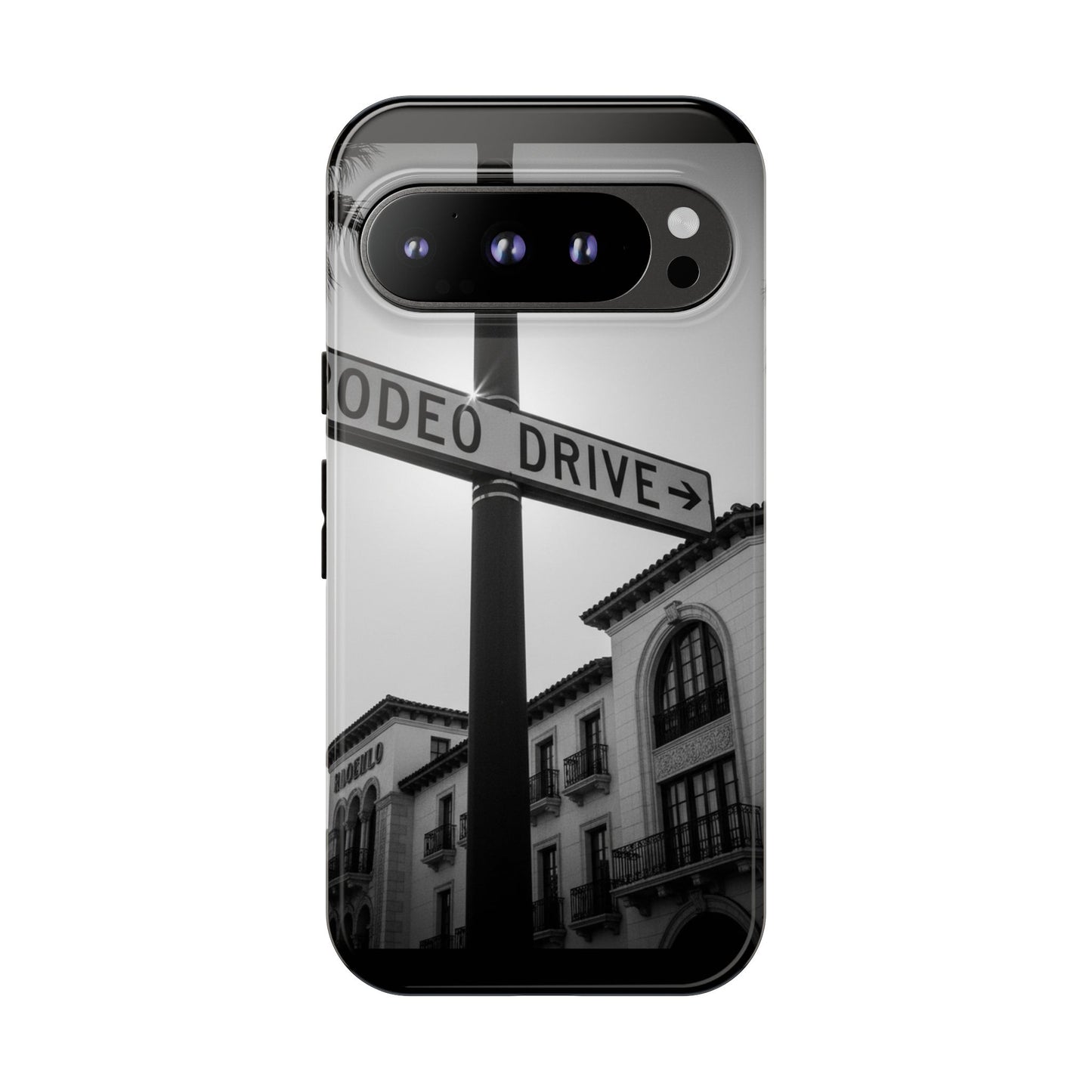 Rodeo Drive Phone Case | Los Angeles Aesthetic Black & White Photography | Luxury LA Street Tough Case for iPhone & Samsung