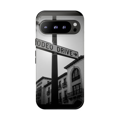 Rodeo Drive Phone Case | Los Angeles Aesthetic Black & White Photography | Luxury LA Street Tough Case for iPhone & Samsung