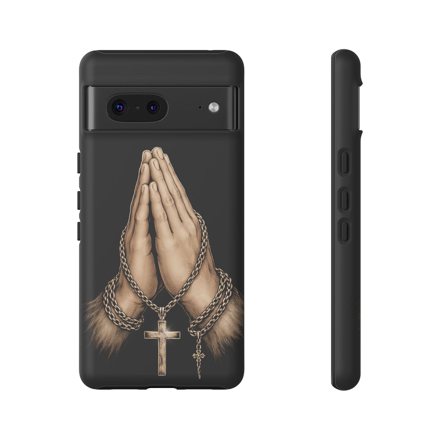 Praying Hands Cross Phone Case – Christian Faith Scripture Cover