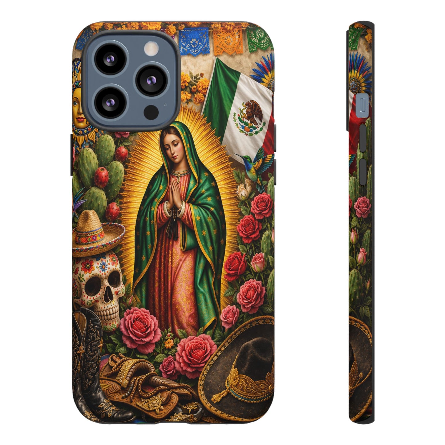 Virgen de Guadalupe Phone Case Mexican Floral iPhone Samsung Pixel Case