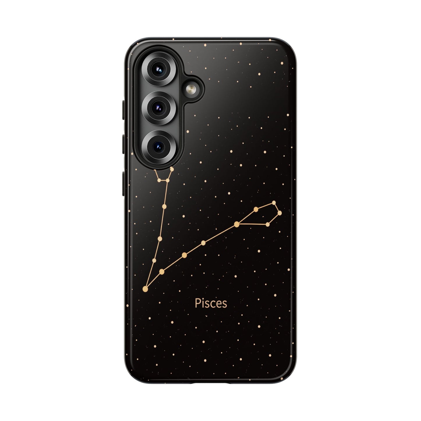 Pisces Zodiac Constellation Phone Case – Luxe Gold Celestial Cover