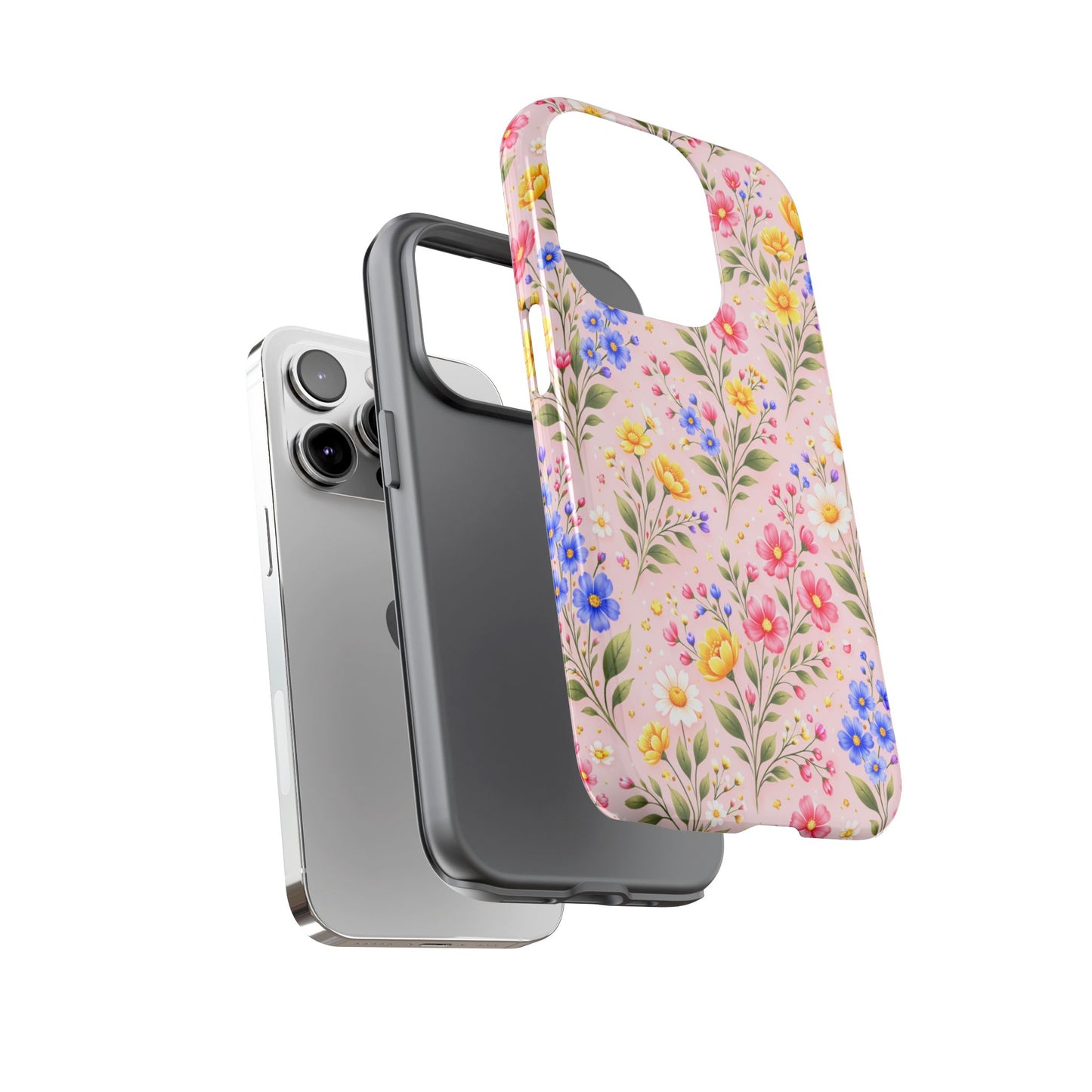 Wildflower Floral Phone Case Vintage Spring Meadow Tough Cover