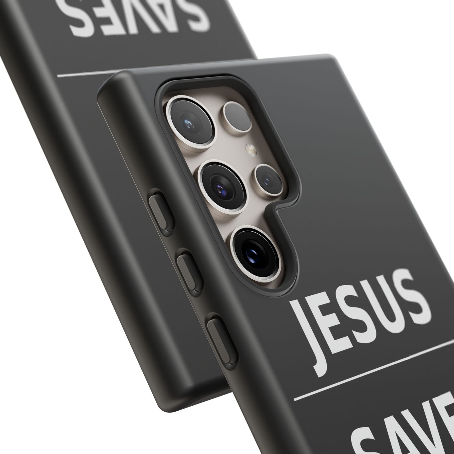 Jesus Saves Phone Case Christian Religious Minimalist Black Tough Cover