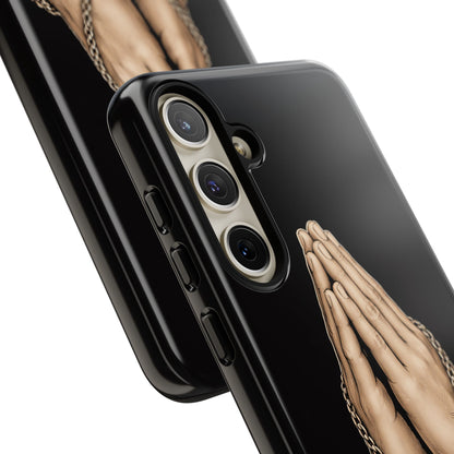 Praying Hands Cross Phone Case – Christian Faith Scripture Cover
