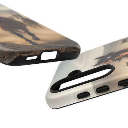 Running Horses Phone Case | Wild Mustang Herd Tough Protective Cover