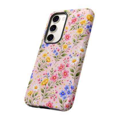 Wildflower Floral Phone Case Vintage Spring Meadow Tough Cover
