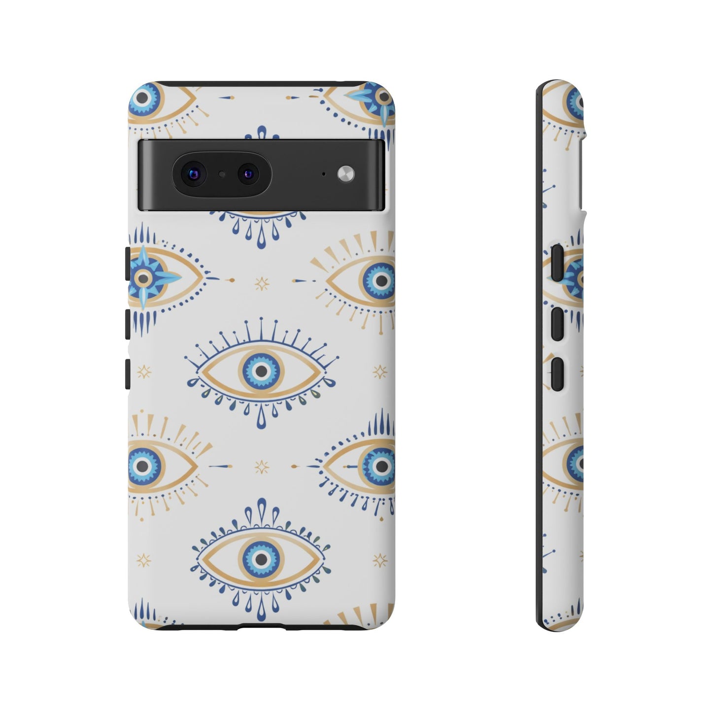 Blue Evil Eye Phone Case – Protective Slim Shockproof Cover for Iphone, Samsung Galaxy and Pixel