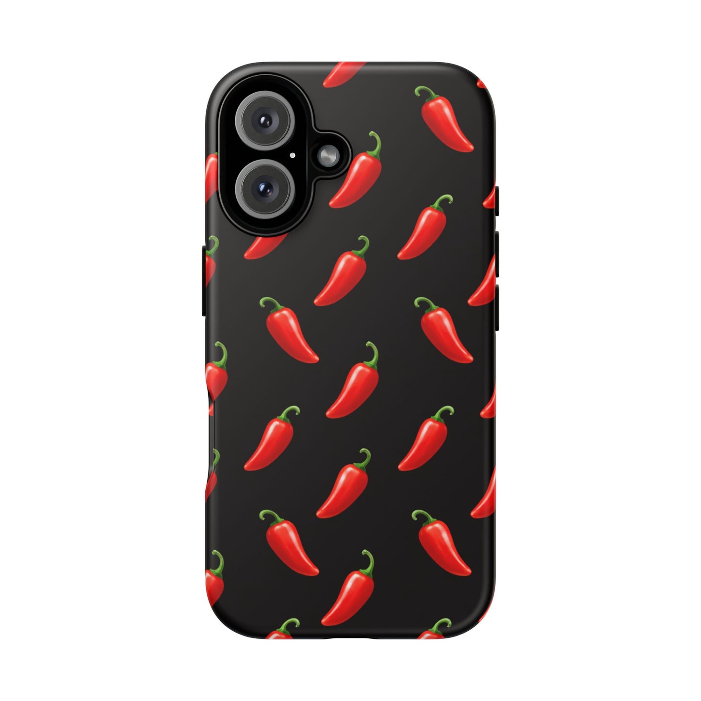 Spicy Chili Pepper Phone Case – Black Cute Hot Pepper Tough Cover for Iphone, Samsung Galaxy and Pixel