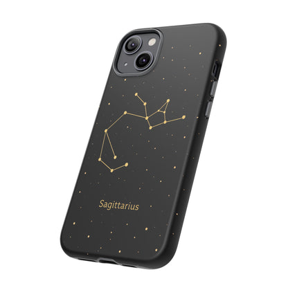 Sagittarius Zodiac Constellation Phone Case – Luxe Gold Celestial Cover