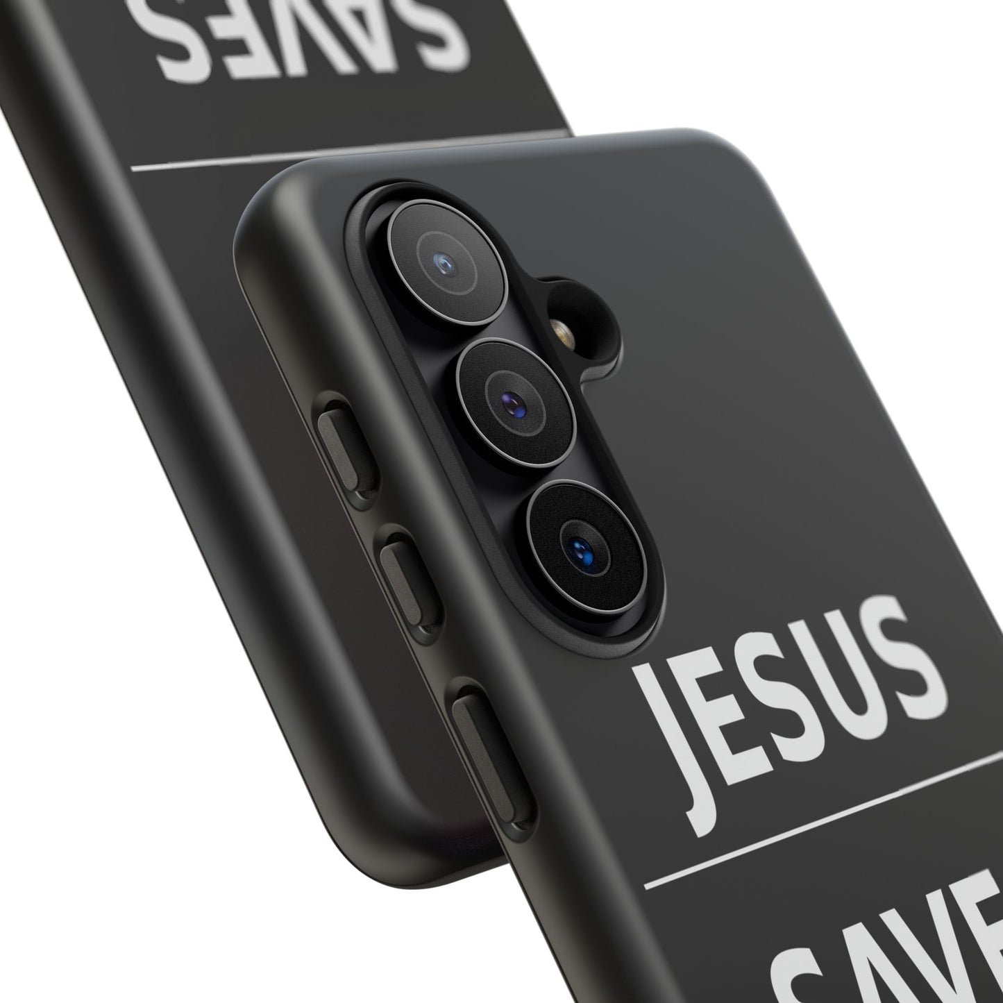 Jesus Saves Phone Case Christian Religious Minimalist Black Tough Cover