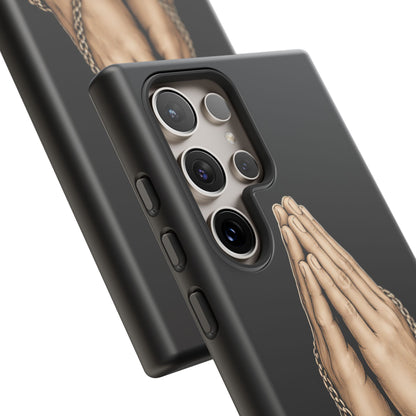 Praying Hands Cross Phone Case – Christian Faith Scripture Cover