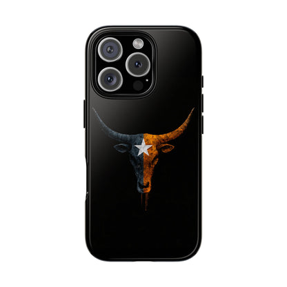 Texas Longhorn Skull Phone Case Western Cowboy Bull iPhone Samsung Cover