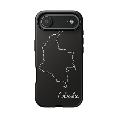 Colombia Outline Phone Case – Minimal Country Map Tough Case (iPhone, Samsung, Pixel)