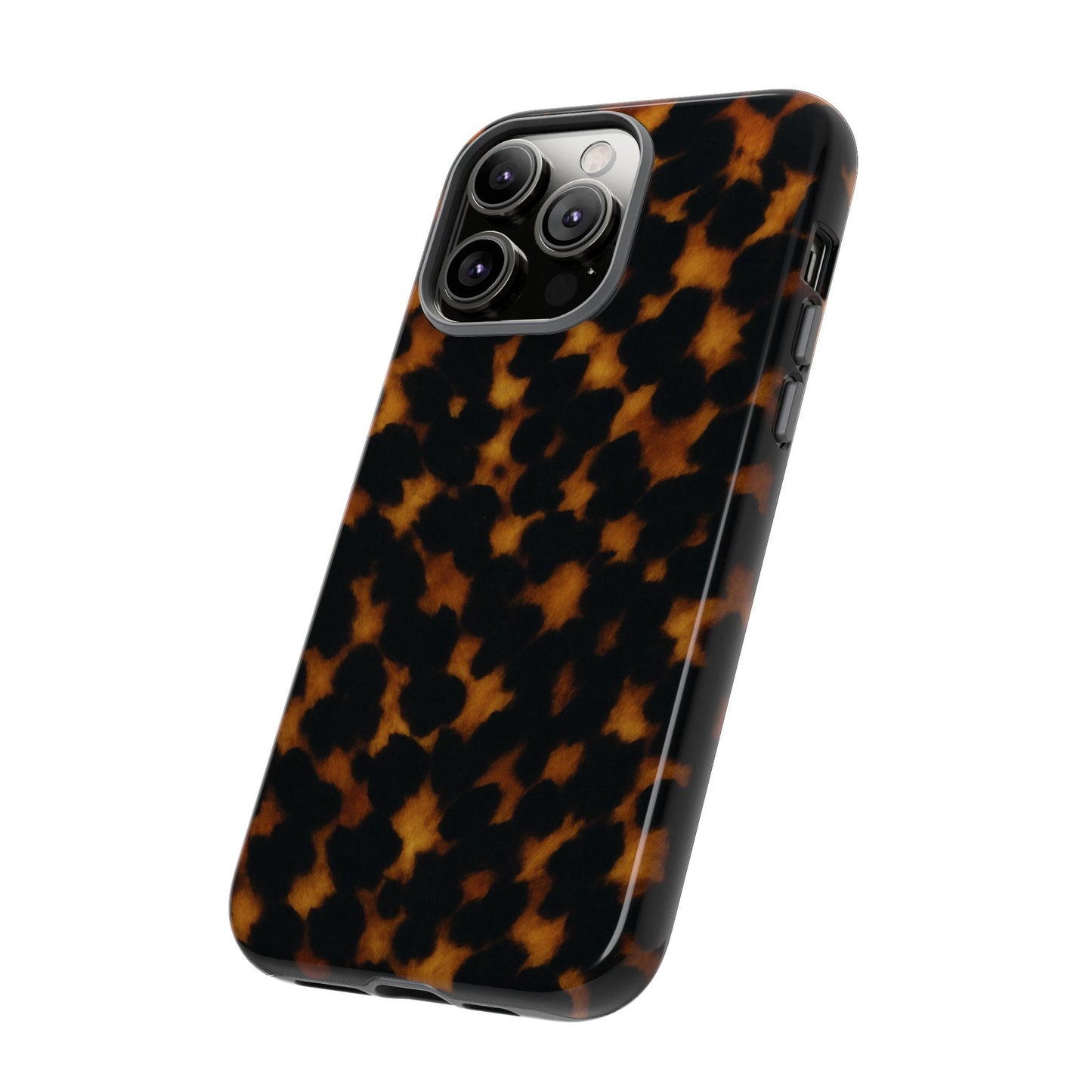Tortoiseshell Phone Case – Brown Leopard Pattern Luxury Tough Protective Case
