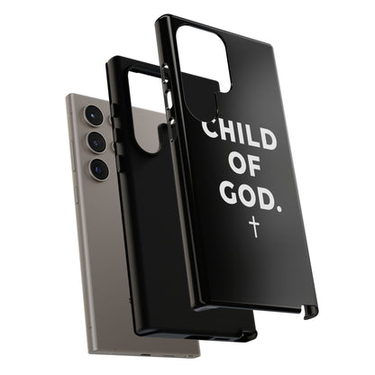 Child of God Phone Case Christian Black Aesthetic Cross Tough Cover