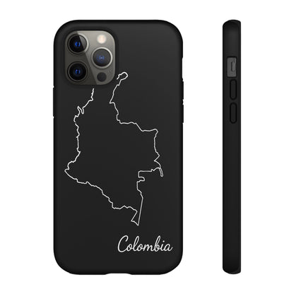 Colombia Outline Phone Case – Minimal Country Map Tough Case (iPhone, Samsung, Pixel)