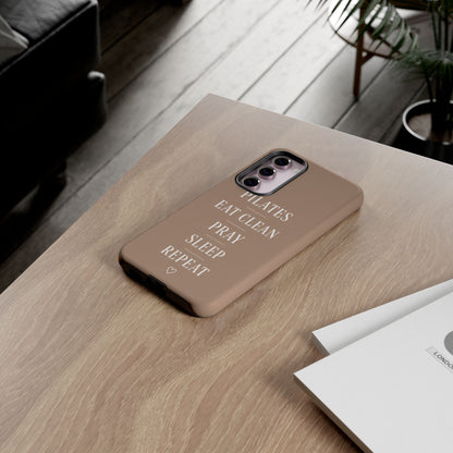 Pilates Phone Case | Eat Clean Pray Sleep Repeat Aesthetic | Wellness Girl Gift
