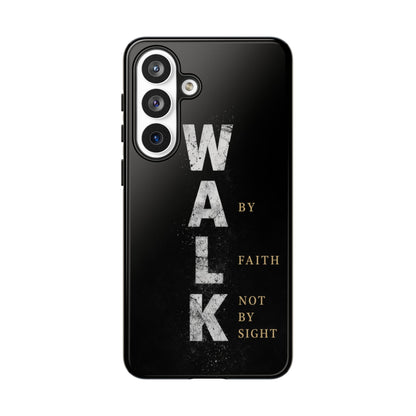 Walk by Faith Not by Sight Christian Phone Case Bible Verse Faith Cover
