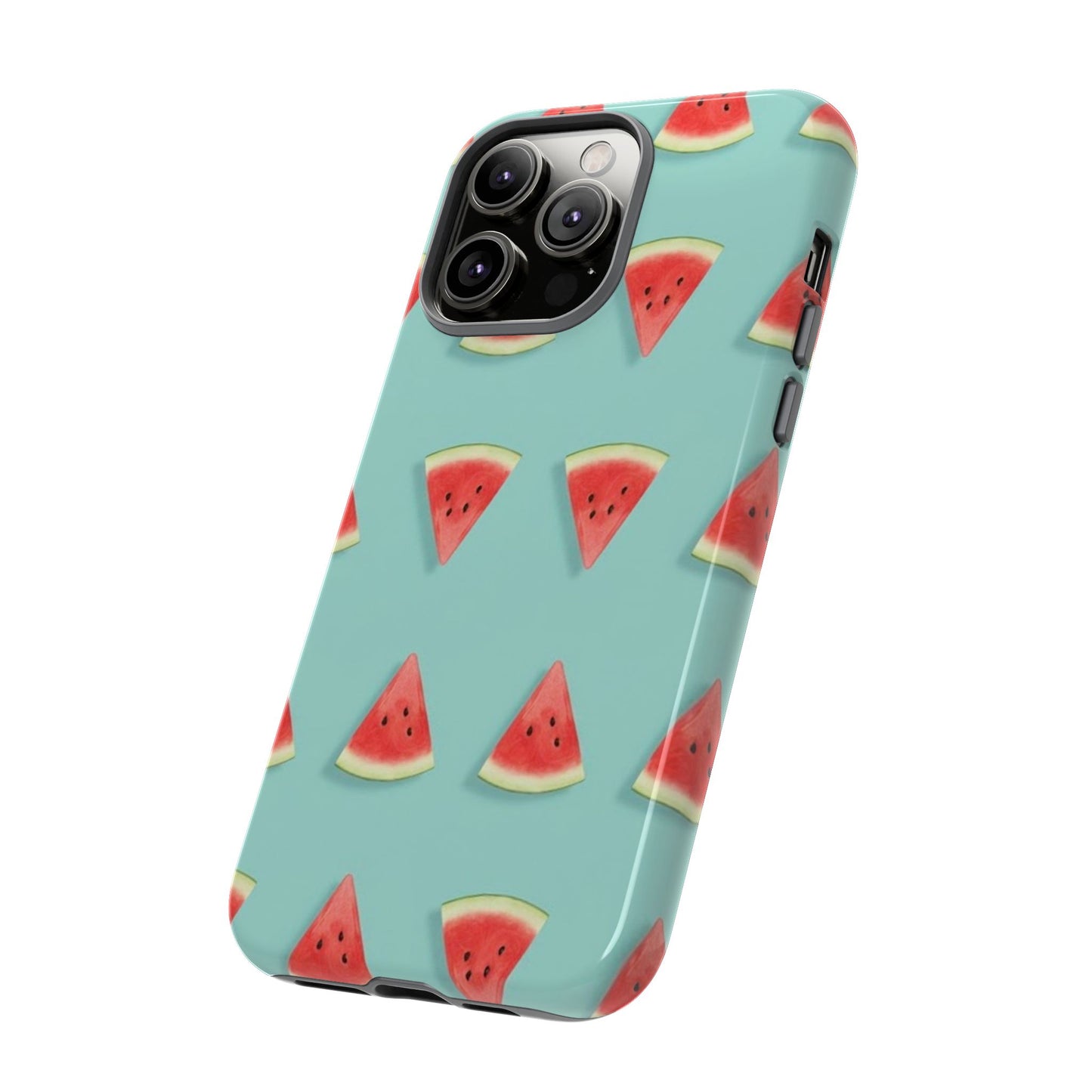 Watermelon Phone Case – Pastel Blue Summer Fruit Tough Case (iPhone, Samsung, Pixel)
