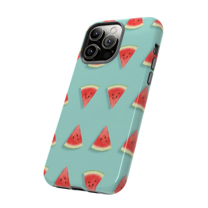 Watermelon Phone Case – Pastel Blue Summer Fruit Tough Case (iPhone, Samsung, Pixel)