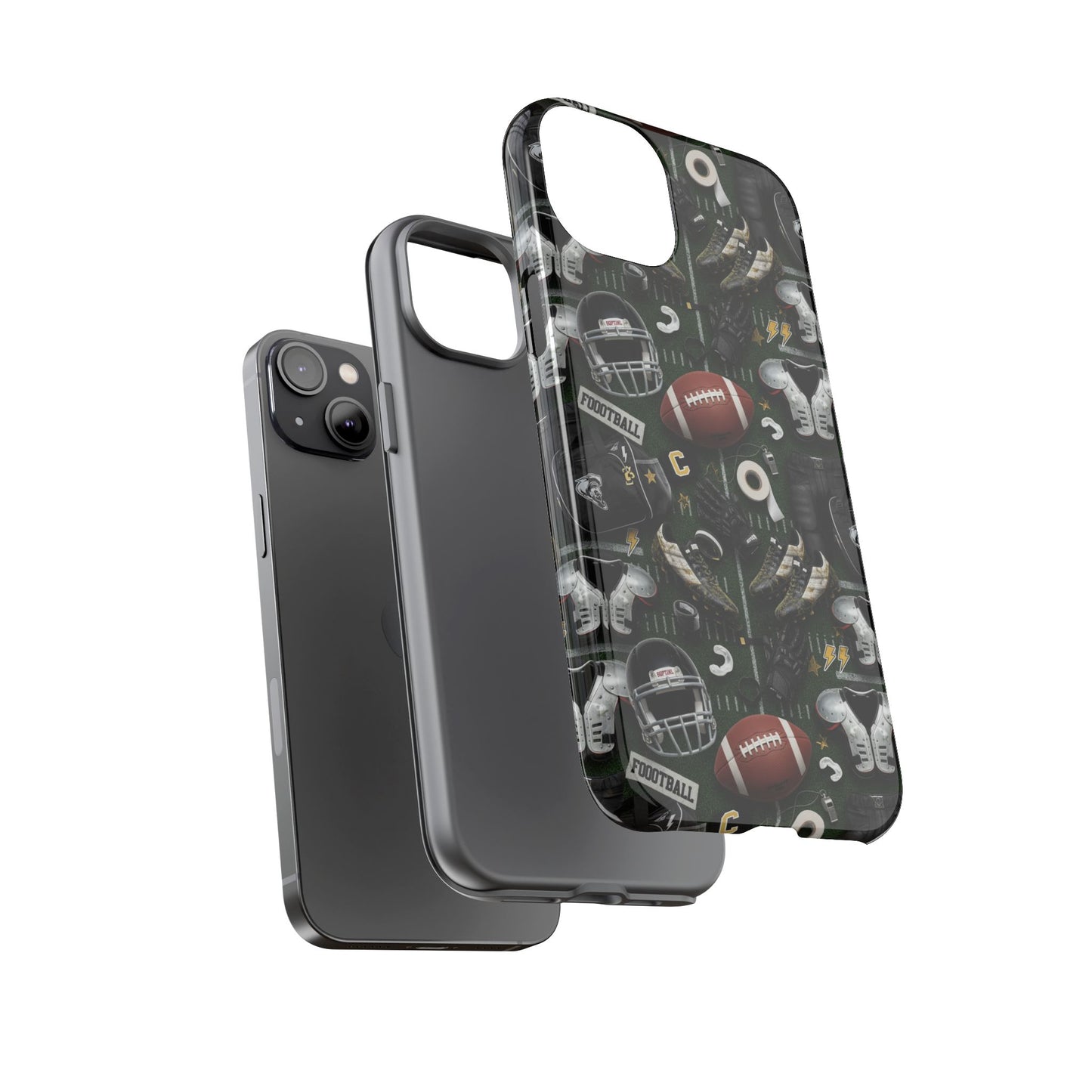 Football Pattern Phone Case – Sports Fan Tough Protective Game Day Case