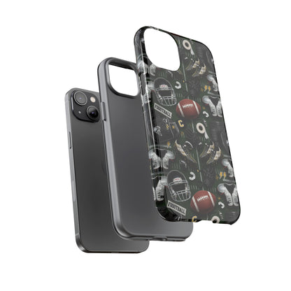 Football Pattern Phone Case – Sports Fan Tough Protective Game Day Case