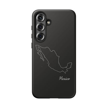 Mexico Outline Phone Case – Minimal Country Map Tough Case (iPhone, Samsung, Pixel)