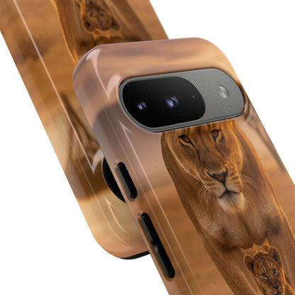 Lioness & Cub Phone Case | Safari Wildlife Tough Case for iPhone & Samsung