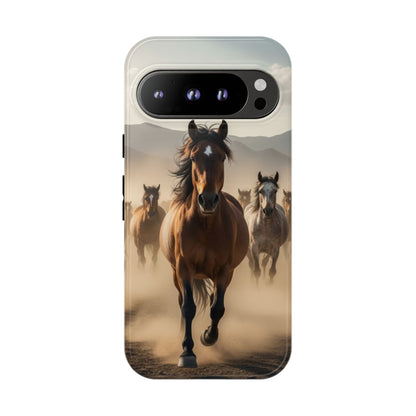 Running Horses Phone Case | Wild Mustang Herd Tough Protective Cover
