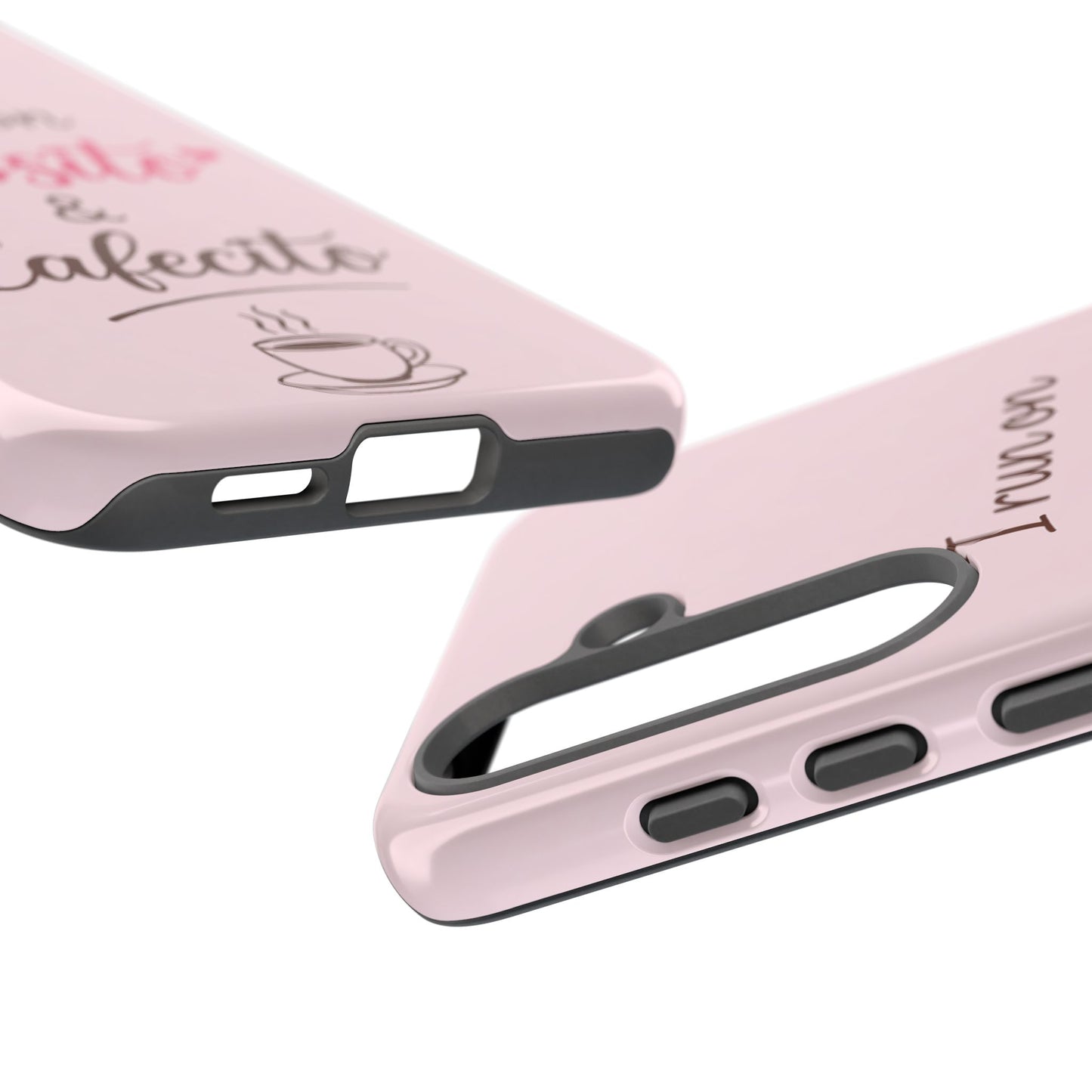 I Run on Diosito y Cafecito Phone Case, Pink Aesthetic Latina Faith Coffee Case, Girly Protective iPhone Samsung Cover