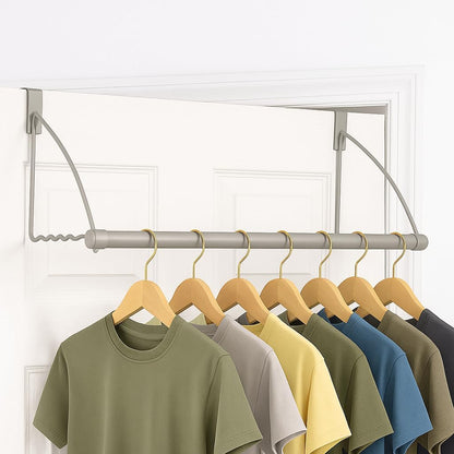 over the Door Hanger - Door Rack Hangers for Clothes - Space Saving Designed for Bedroom & Bathroom - Ideal for Clothes & Towels - Drying Rack, Gray