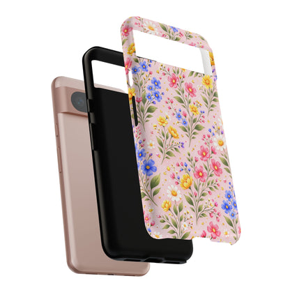 Wildflower Floral Phone Case Vintage Spring Meadow Tough Cover