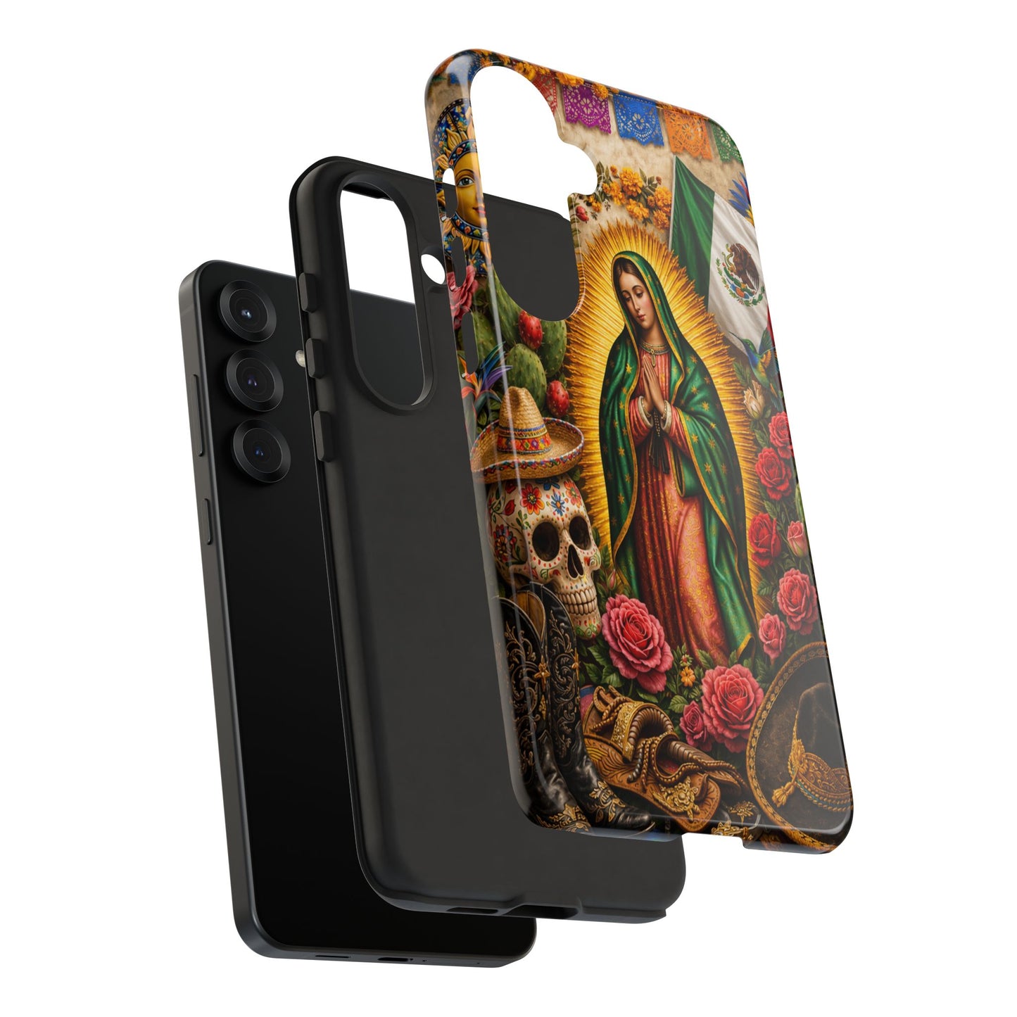 Virgen de Guadalupe Phone Case Mexican Floral iPhone Samsung Pixel Case