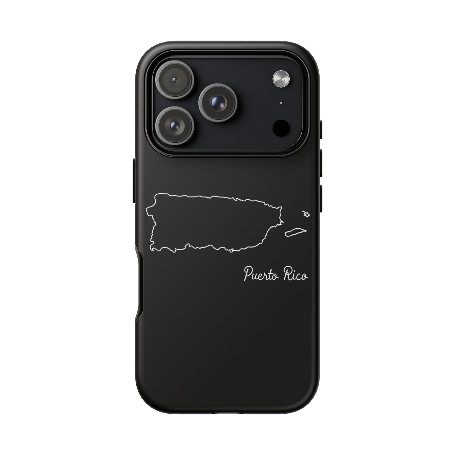 Puerto Rico Outline Phone Case – Minimal Country Map Tough Case (iPhone, Samsung, Pixel)
