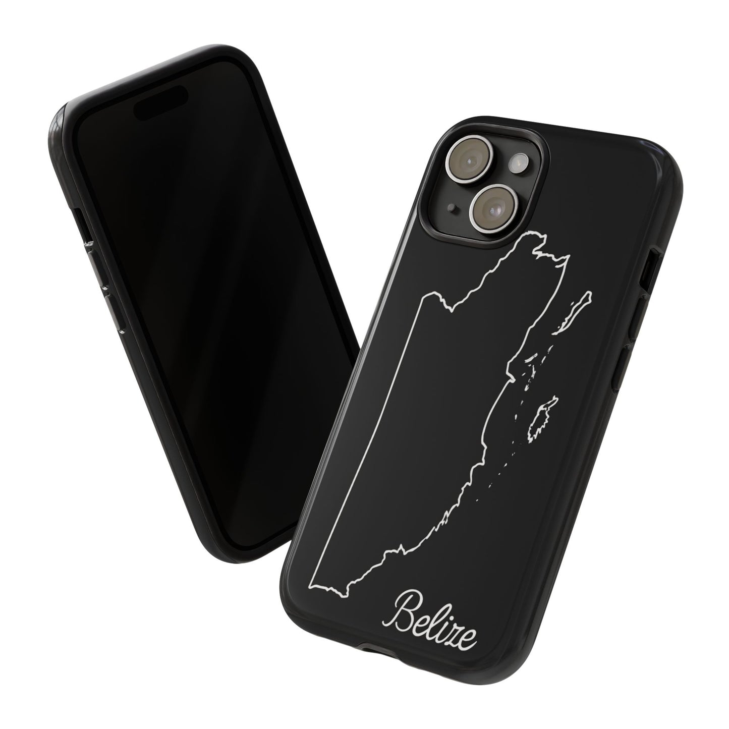 Belize Outline Phone Case – Minimal Country Map Tough Case (iPhone, Samsung, Pixel)