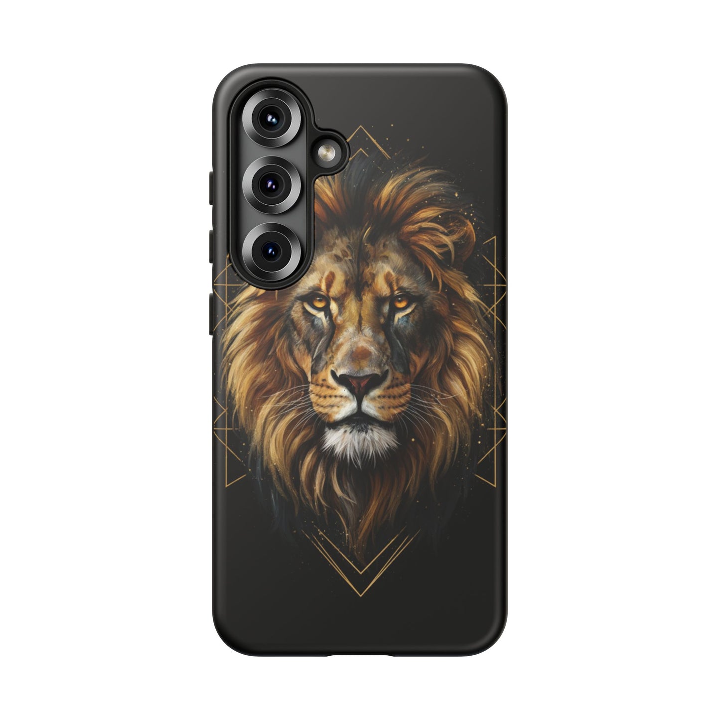 Majestic Lion Phone Case – Black Gold Luxury Lion Art Tough Protective Case
