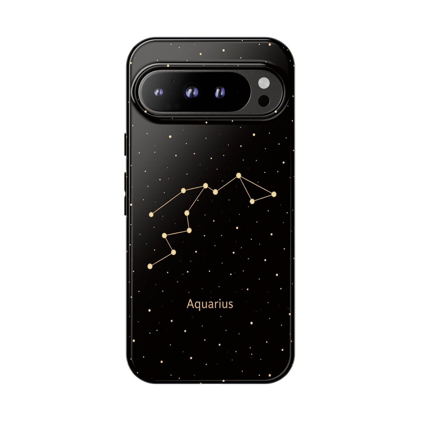 Aquarius Zodiac Constellation Phone Case – Luxe Gold Celestial Cover