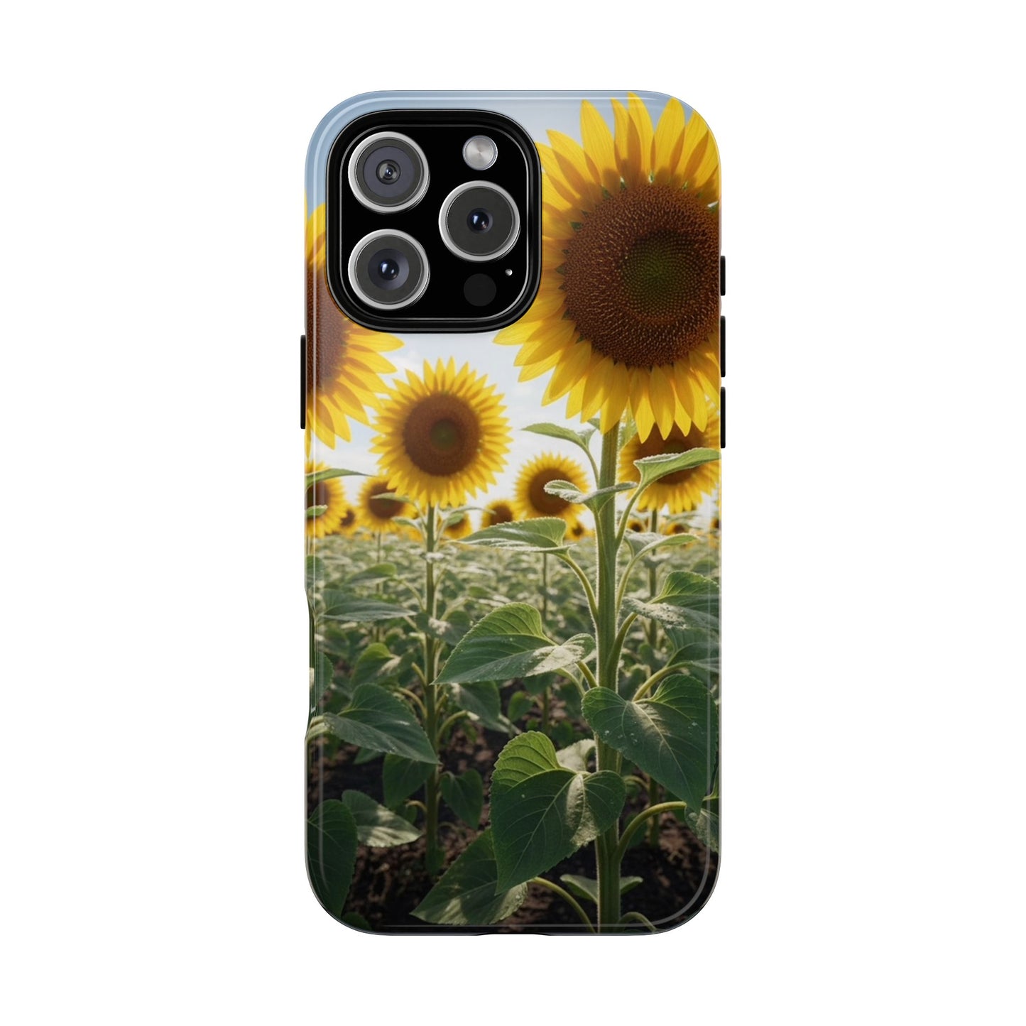 Sunflower Field Phone Case | Golden Hour Floral Aesthetic | Bright Summer Tough Case