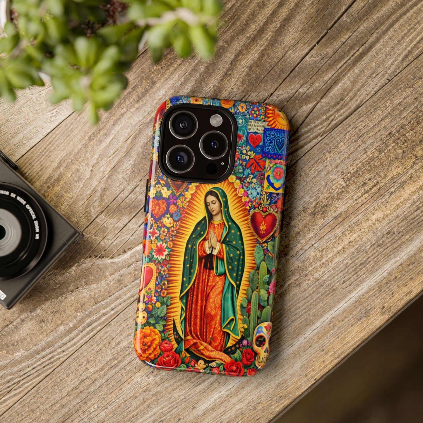 Virgin Mary Guadalupe Phone Case Mexican Folk Art Tough Cover iPhone Samsung