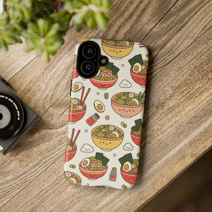Kawaii Ramen Phone Case – Cute Japanese Food Pattern | Noodle Bowl Aesthetic Case
