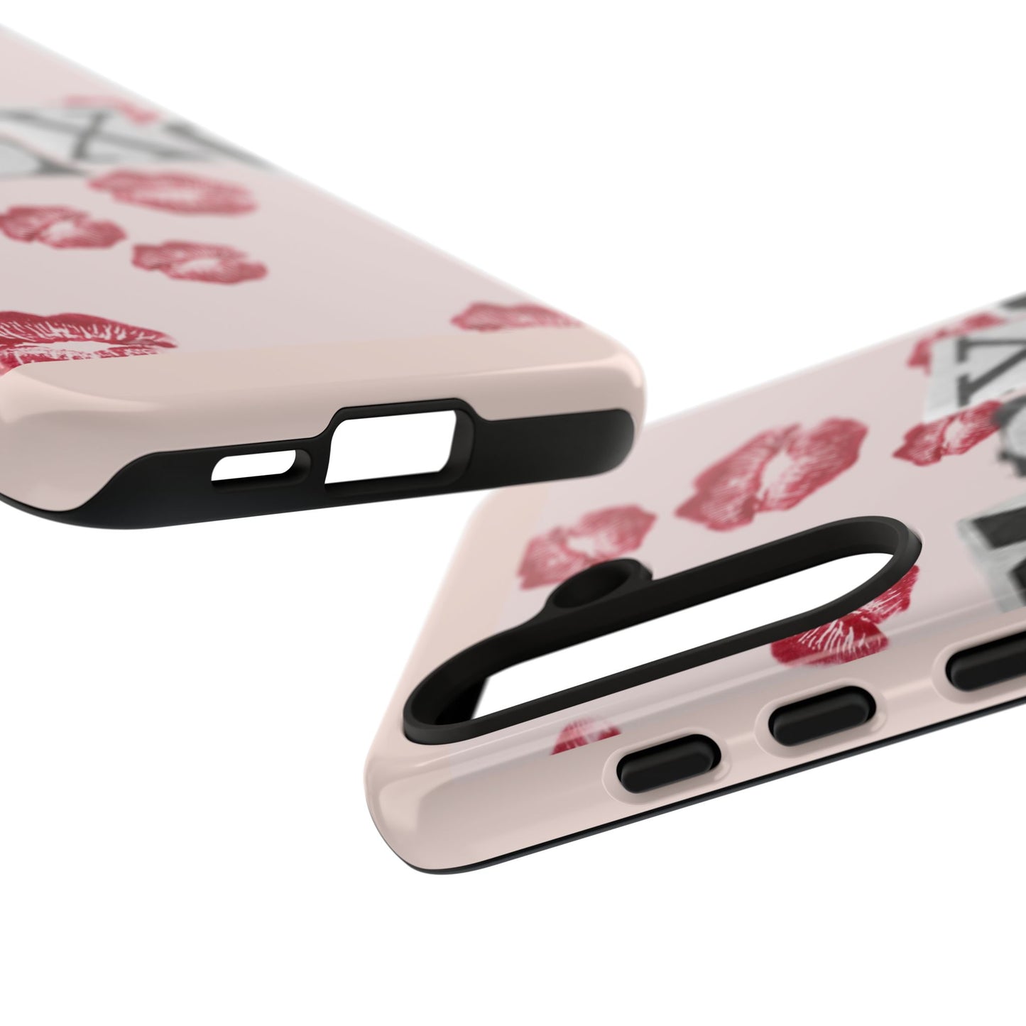 XOXO Kiss Print Phone Case | Coquette Valentine Aesthetic | Cute Pink Lipstick Kiss Tough Case for iPhone & Samsung