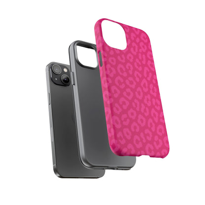 Hot Pink Leopard Print Phone Case – Bold Coquette Leopard Tough Case