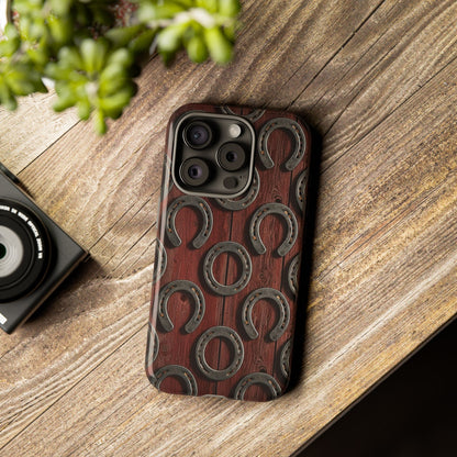 Rustic Horseshoe Western Phone Case – Cowboy Country Ranch Tough Case
